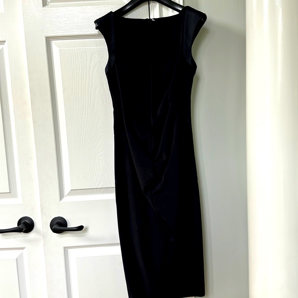 SPORTMAX Elegant Little Black Dress. Midi. Sz 4. NWT